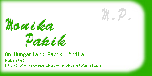 monika papik business card